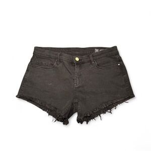 BLANKNYC Black Denim Cutoff Shorts Women’s Size 28 Raw Hem Distressed High Rise